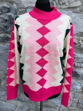 Load image into Gallery viewer, Pink diamonds jumper uk 12
