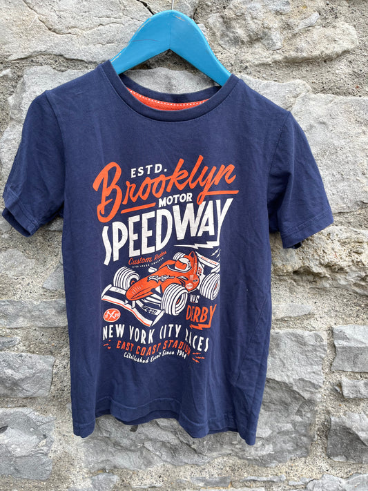 Speedway navy t-shirt   7y (122cm)