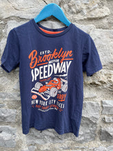 Load image into Gallery viewer, Speedway navy t-shirt   7y (122cm)
