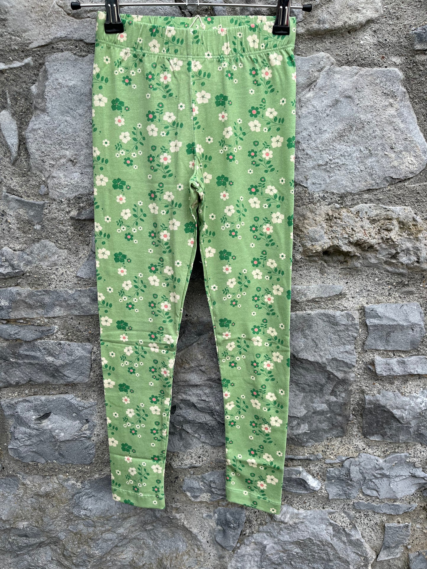 Leprechaun green floral leggings  3y (98cm)