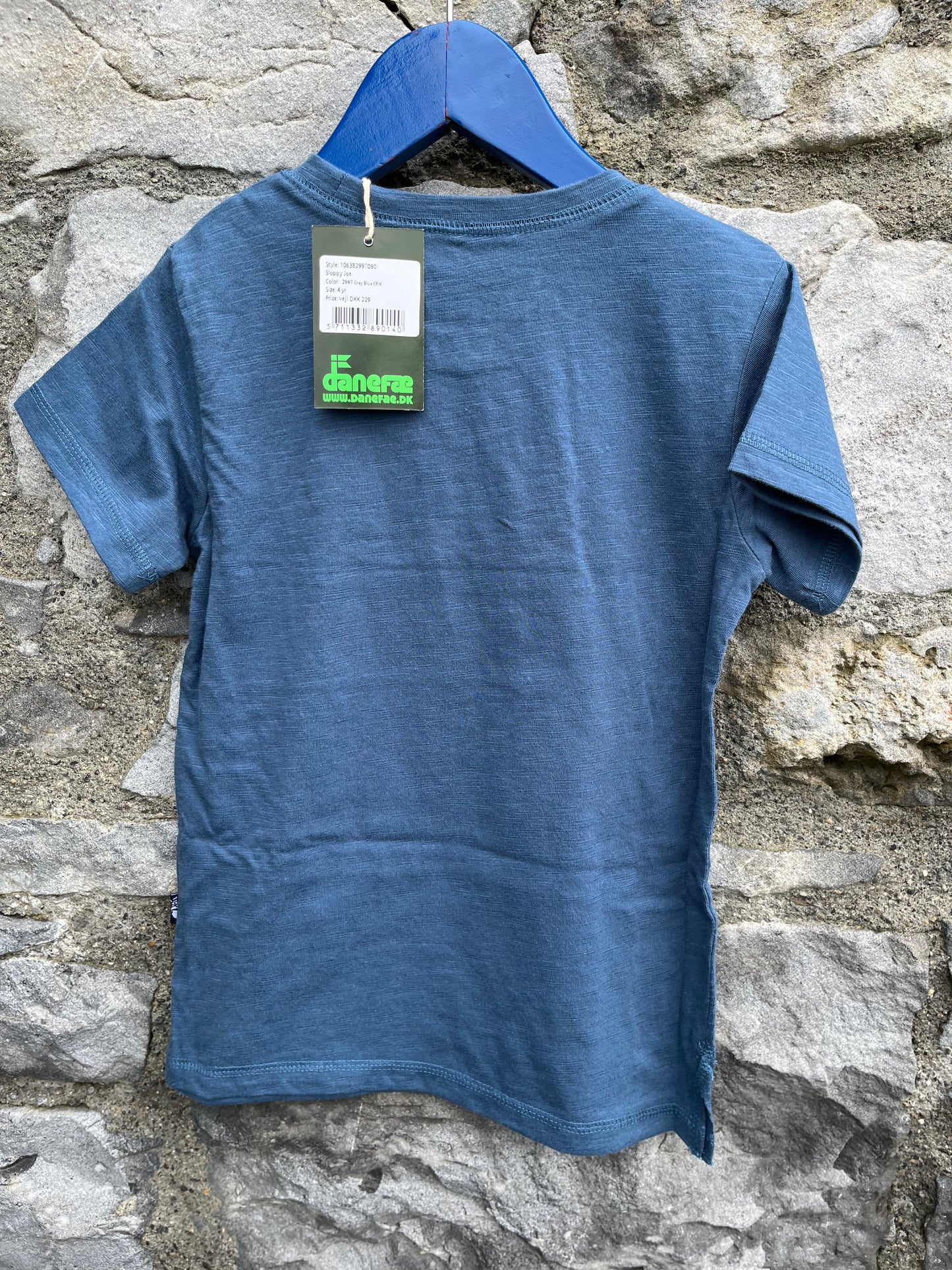 Erik grey blue T-shirt  3-4y (98-104cm)