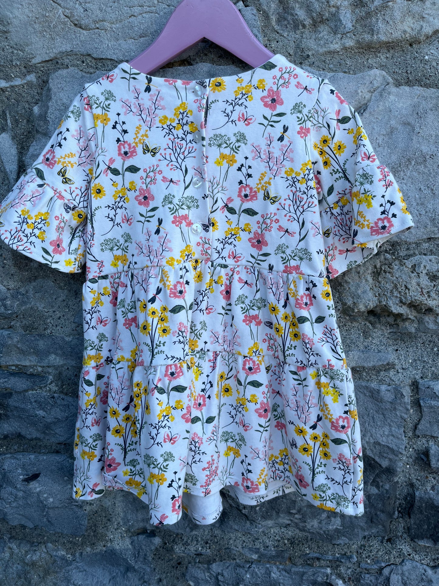 Floral white dress  2-3y (92-98cm)