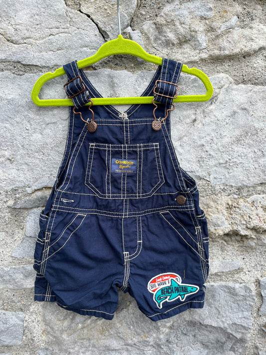 Navy short dungarees   3-6m (62-68cm)