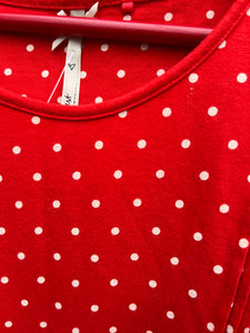 Red polka dots dress  10y (140cm)