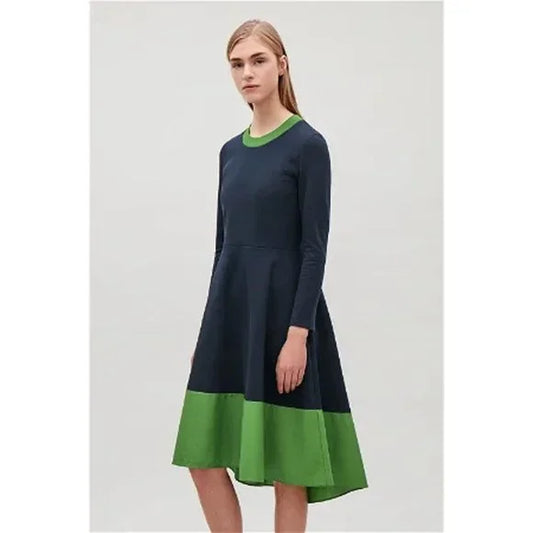 Navy and green dress uk 10-12