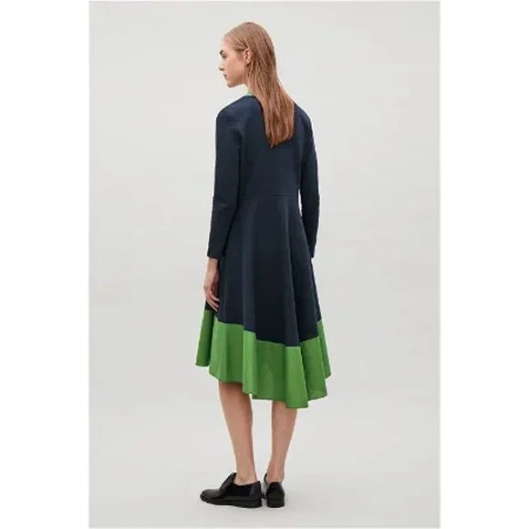 Navy and green dress uk 10-12