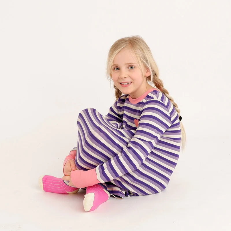 Heliotrope Stripes School Dress  5y (110cm)