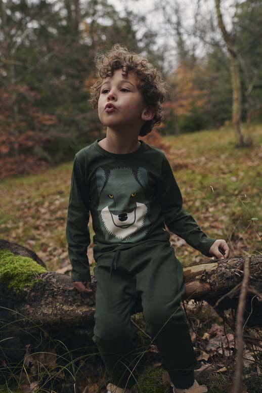 Khaki wolf top  2-3y (92-98cm)