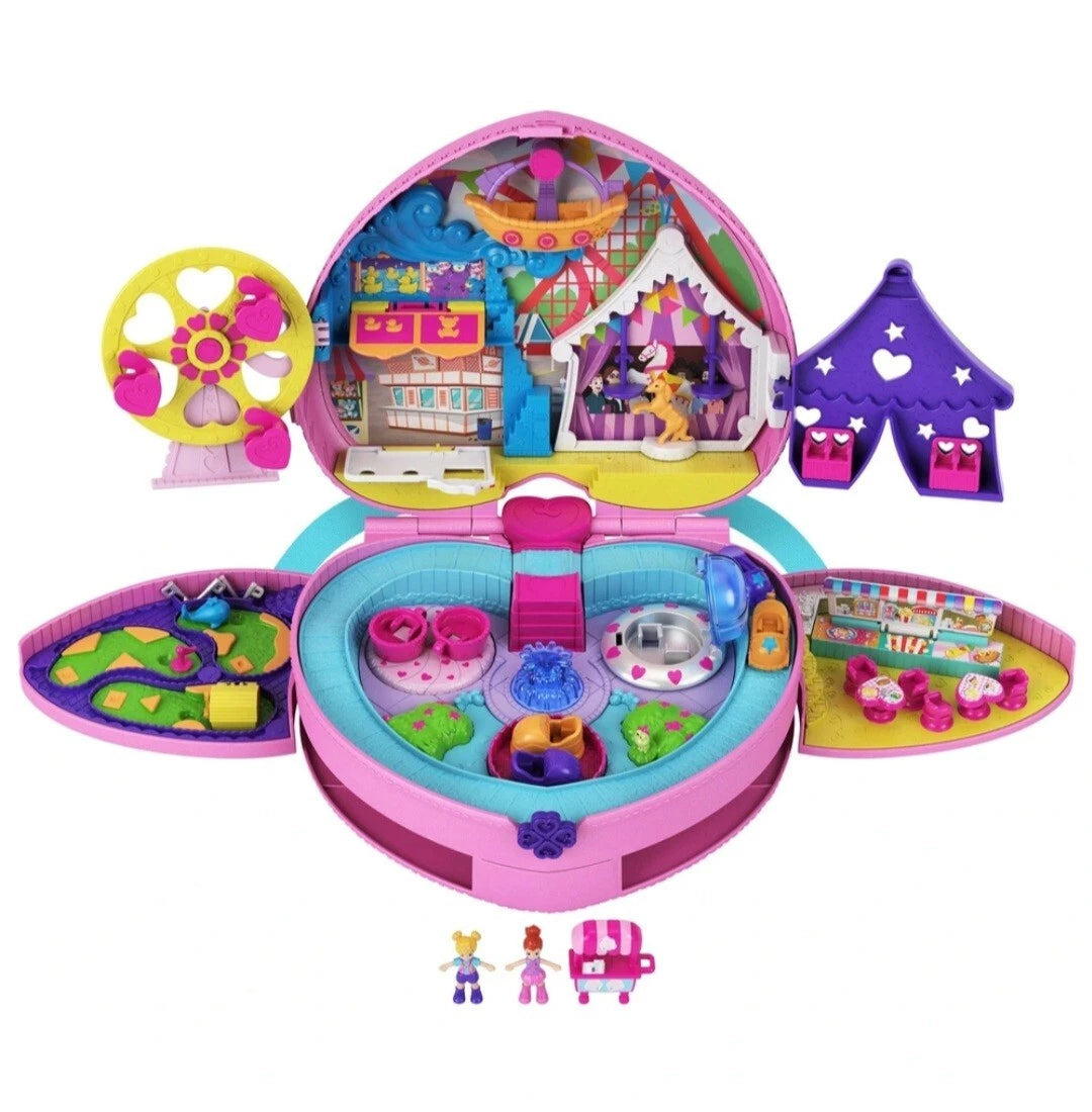 Pink heart backpack funfair