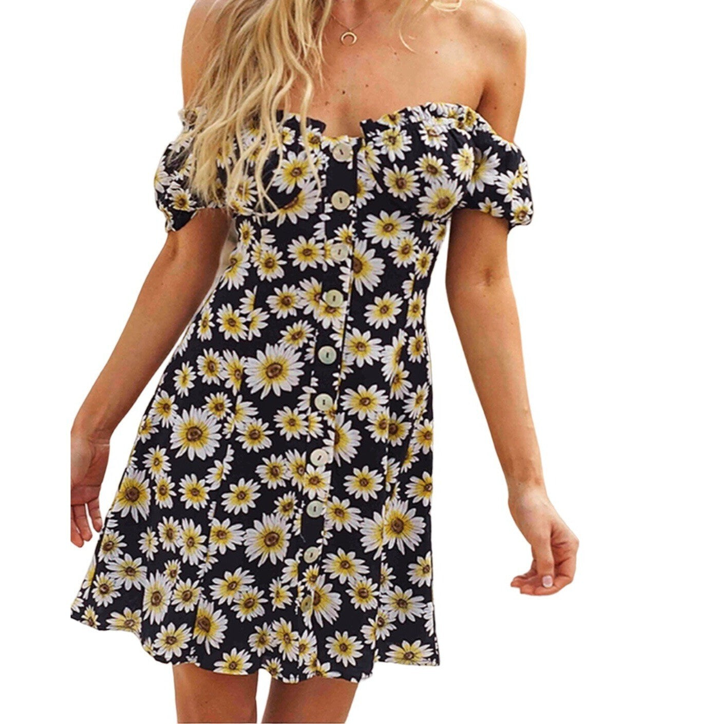 Daisies black dress uk 8
