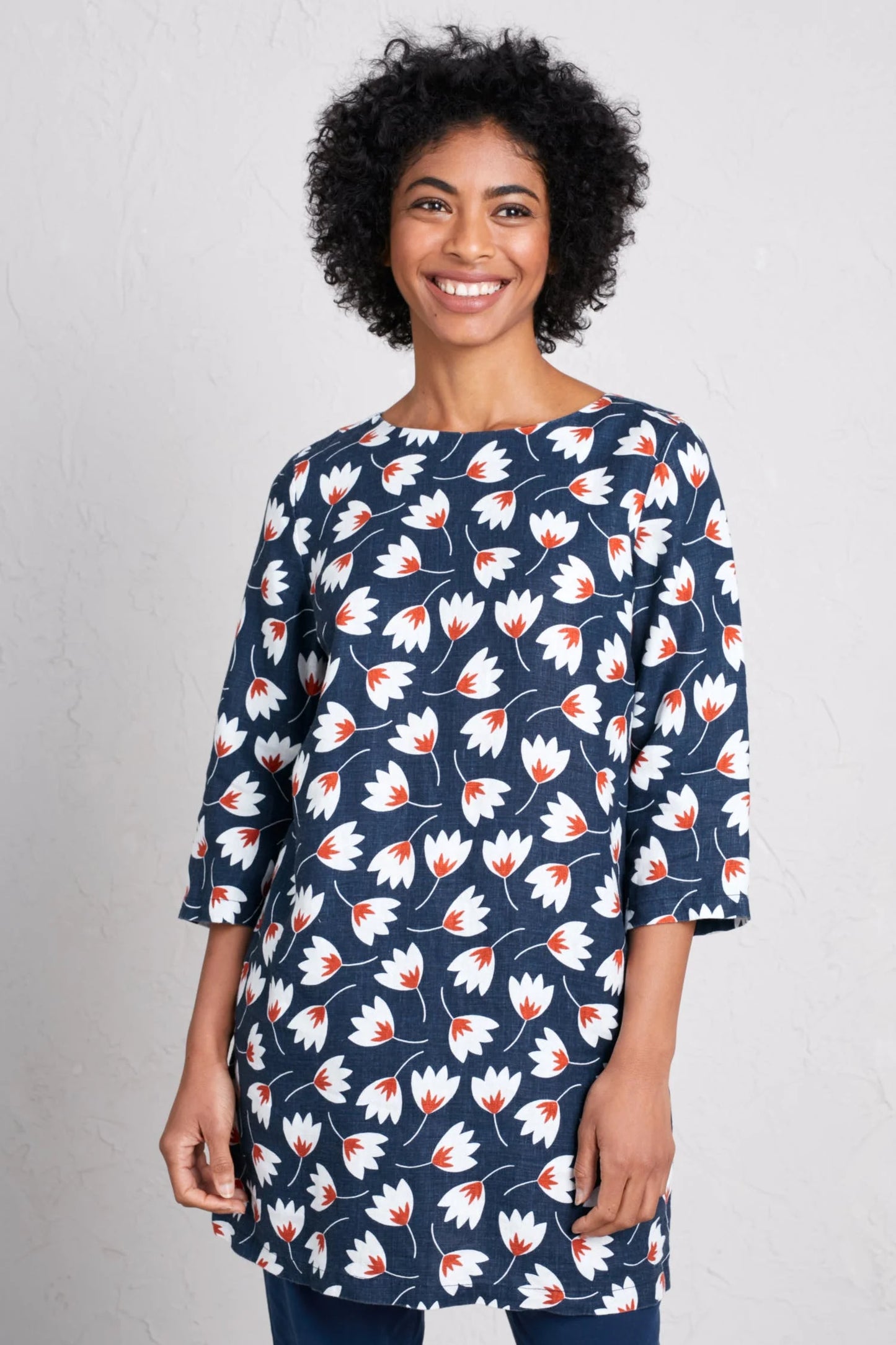 Floral navy tunic uk 12-14