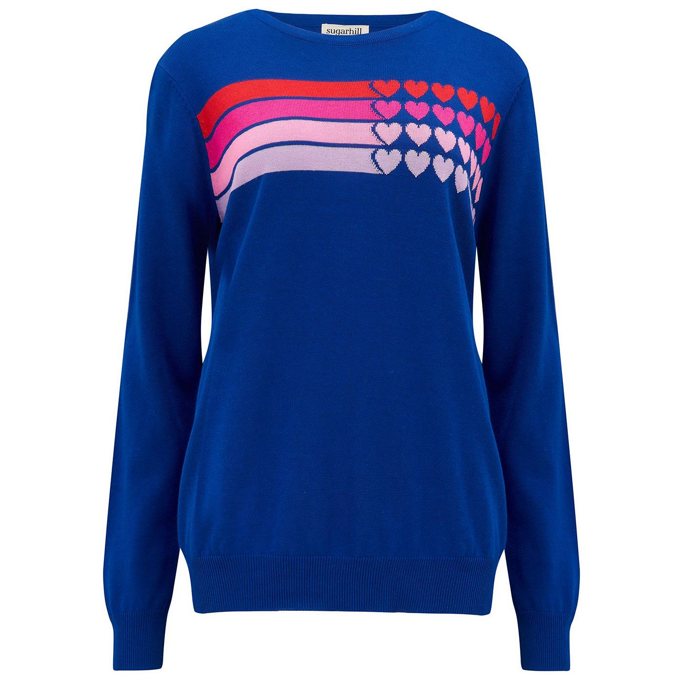 Stripes&hearts blue jumper uk 12-14