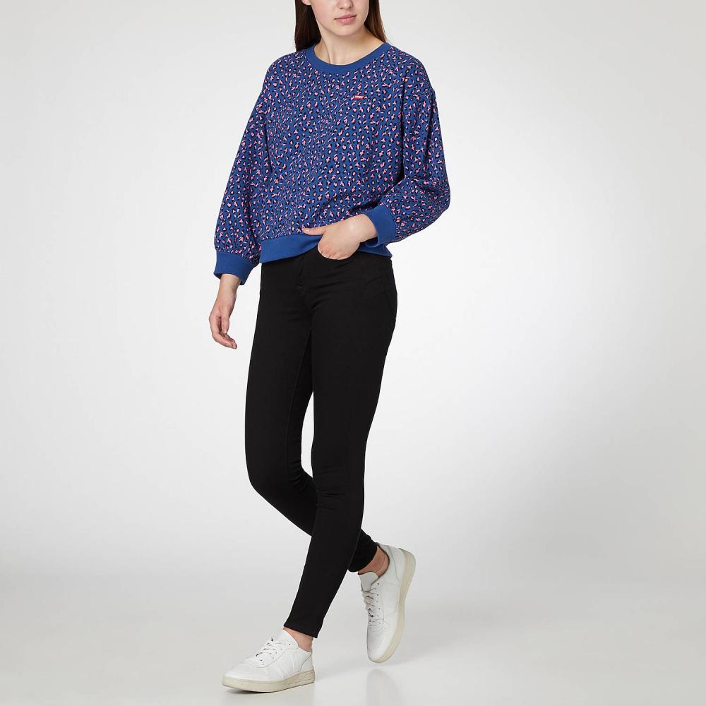 Pink leopard print blue sweatshirt uk 12-14