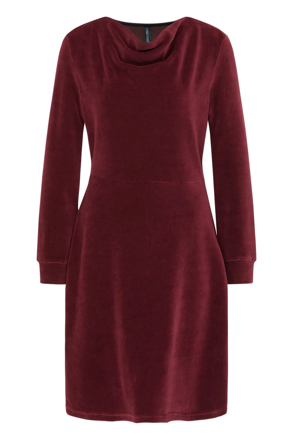 Burgundy velour dress uk 10-12