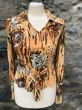 Load image into Gallery viewer, Barry Artist tiger blouse  uk 6-8
