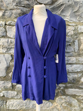 Load image into Gallery viewer, Vintage long navy jacket  uk 8-10
