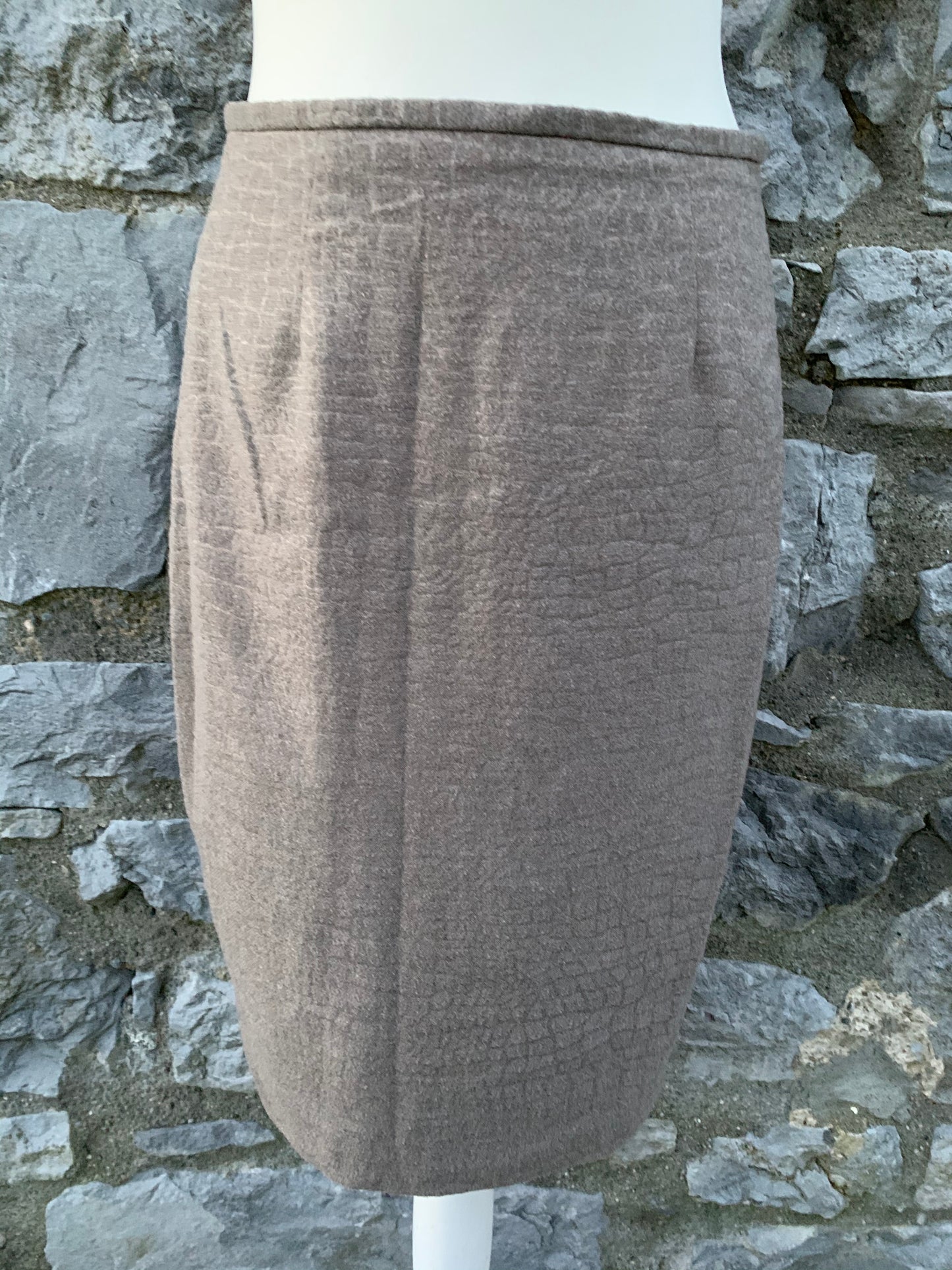 Beige pencil skirt   uk 10