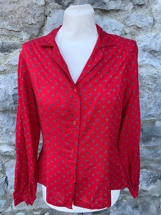 80s light red shirt   uk 10