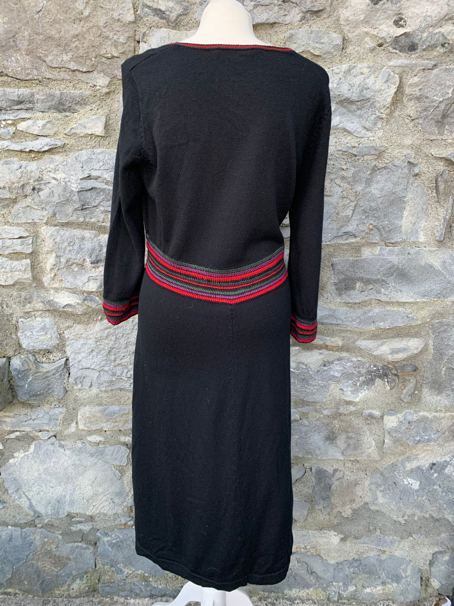 Black dress with rainbow waist  uk 12-14