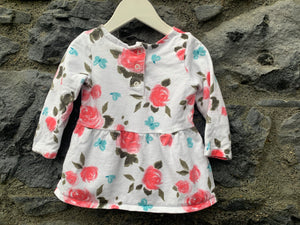 Floral brushed tunic  3-6m (62-68cm)