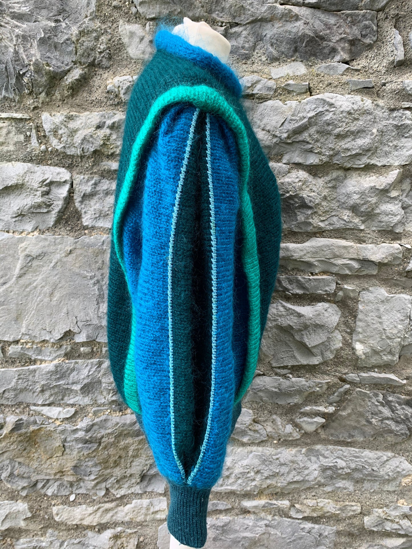 Blarney fluffy teal jumper