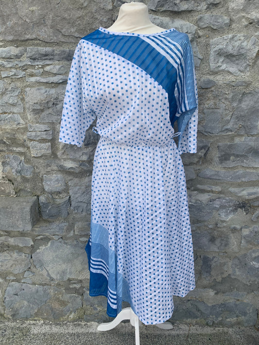 EF blue&white polka dots dress   uk 10-12