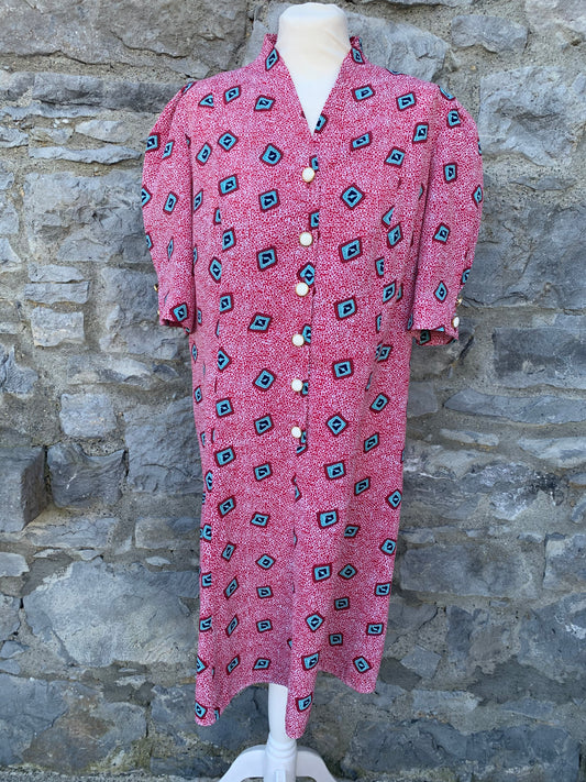 80s pink dress   uk 14