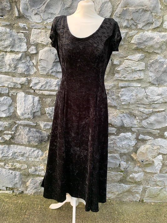 Crisis maxi black velvet dress   uk 12