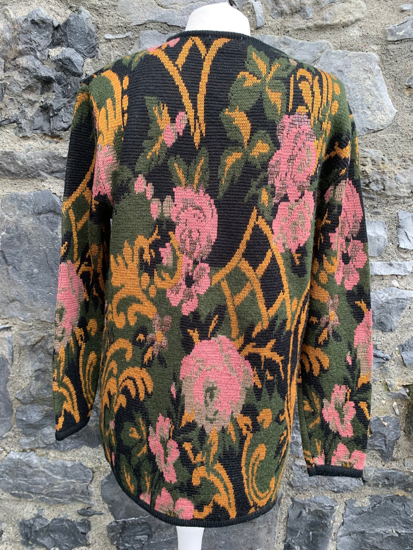 80s floral jumper UK 8-10