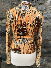 Load image into Gallery viewer, Barry Artist tiger blouse  uk 6-8
