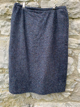 Load image into Gallery viewer, Tweed blue skirt    uk 14-16
