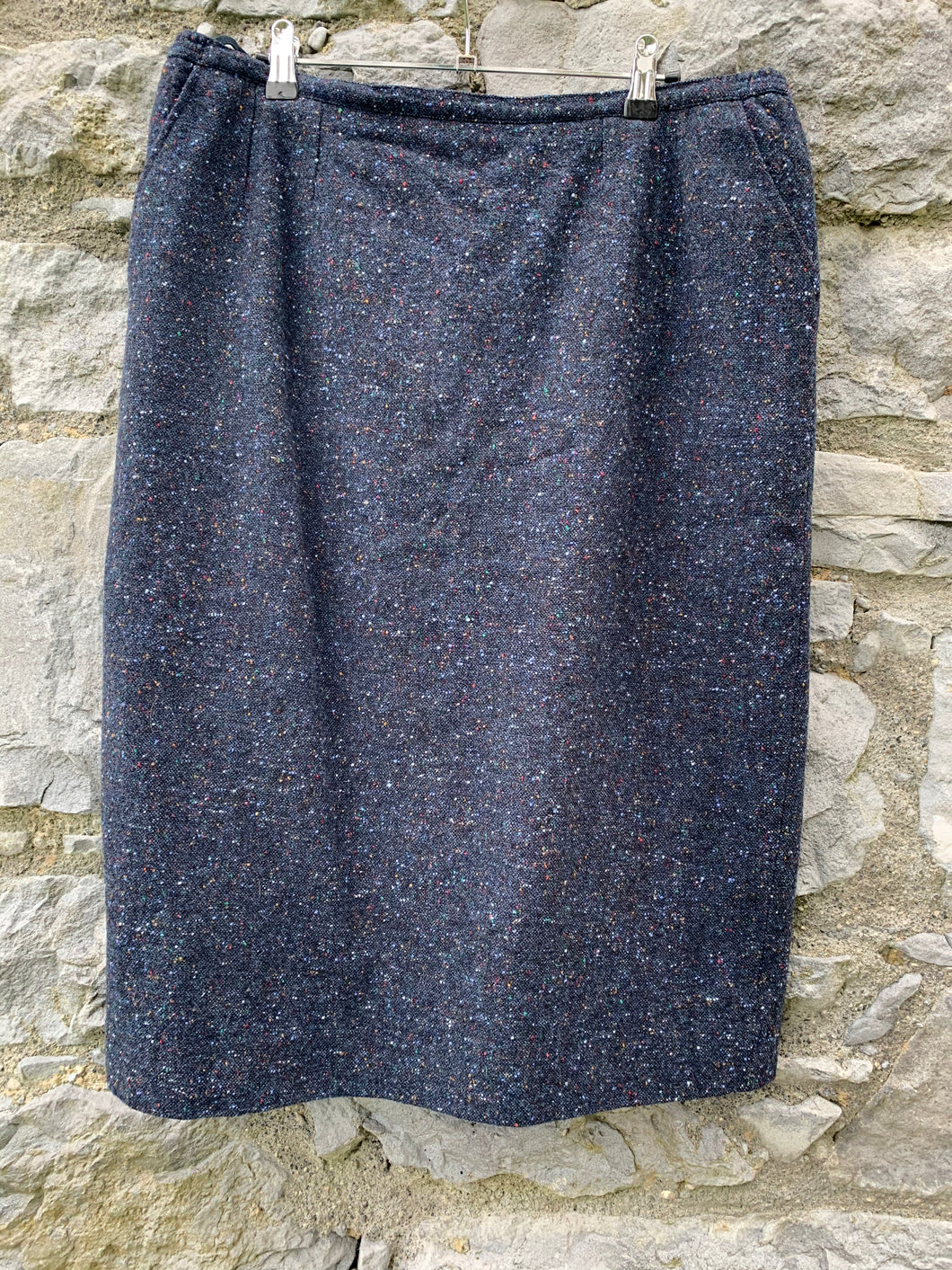 Tweed blue skirt    uk 14-16