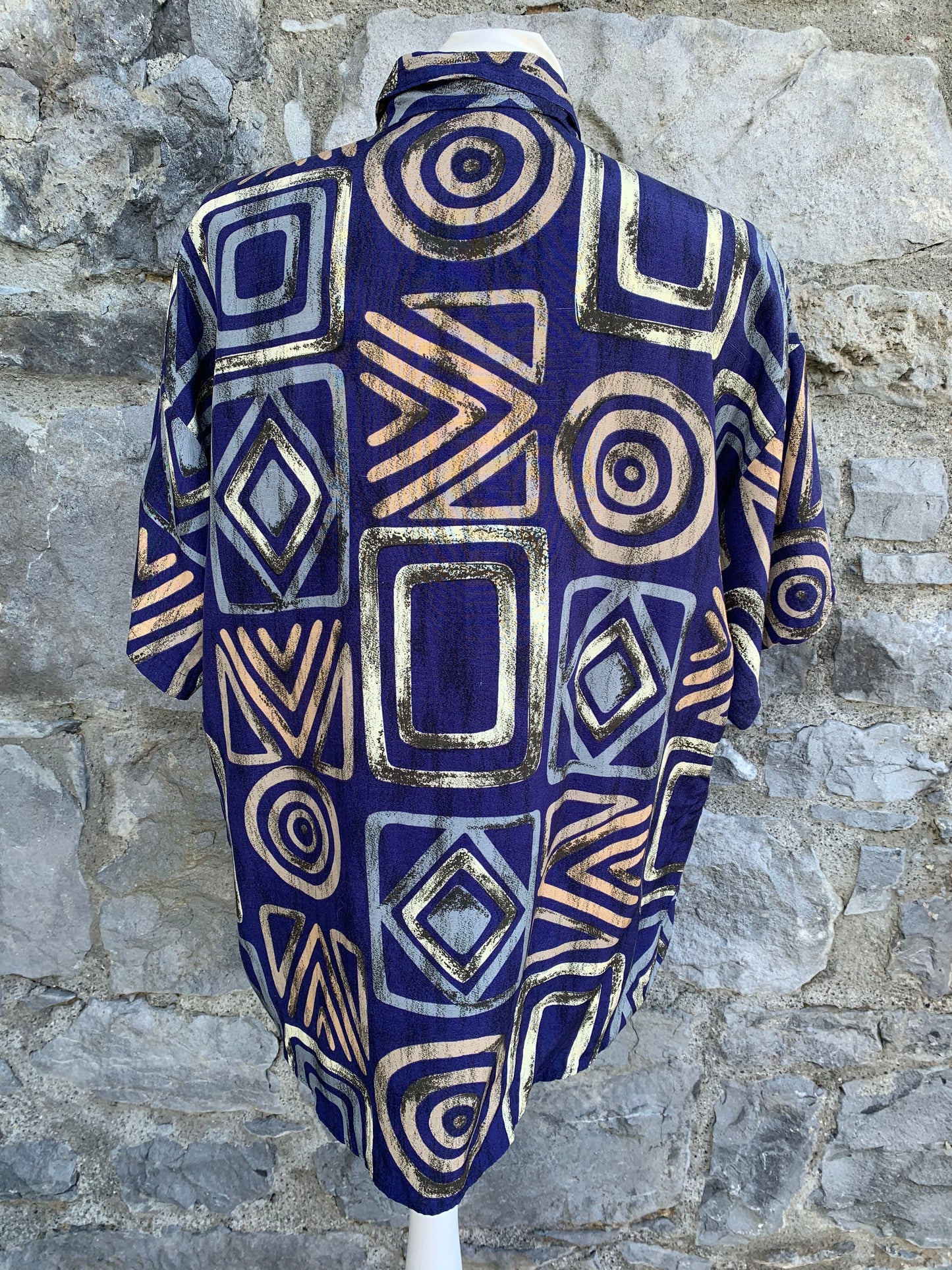 80s geometric shirt  uk 10-16