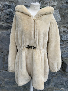 Cream teddy bear coat  uk 10-14