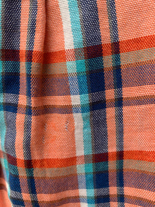 Orange&blue check shirt  6y (116cm)