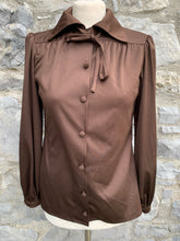 Load image into Gallery viewer, Brown shirt with a bow  uk 8-10
