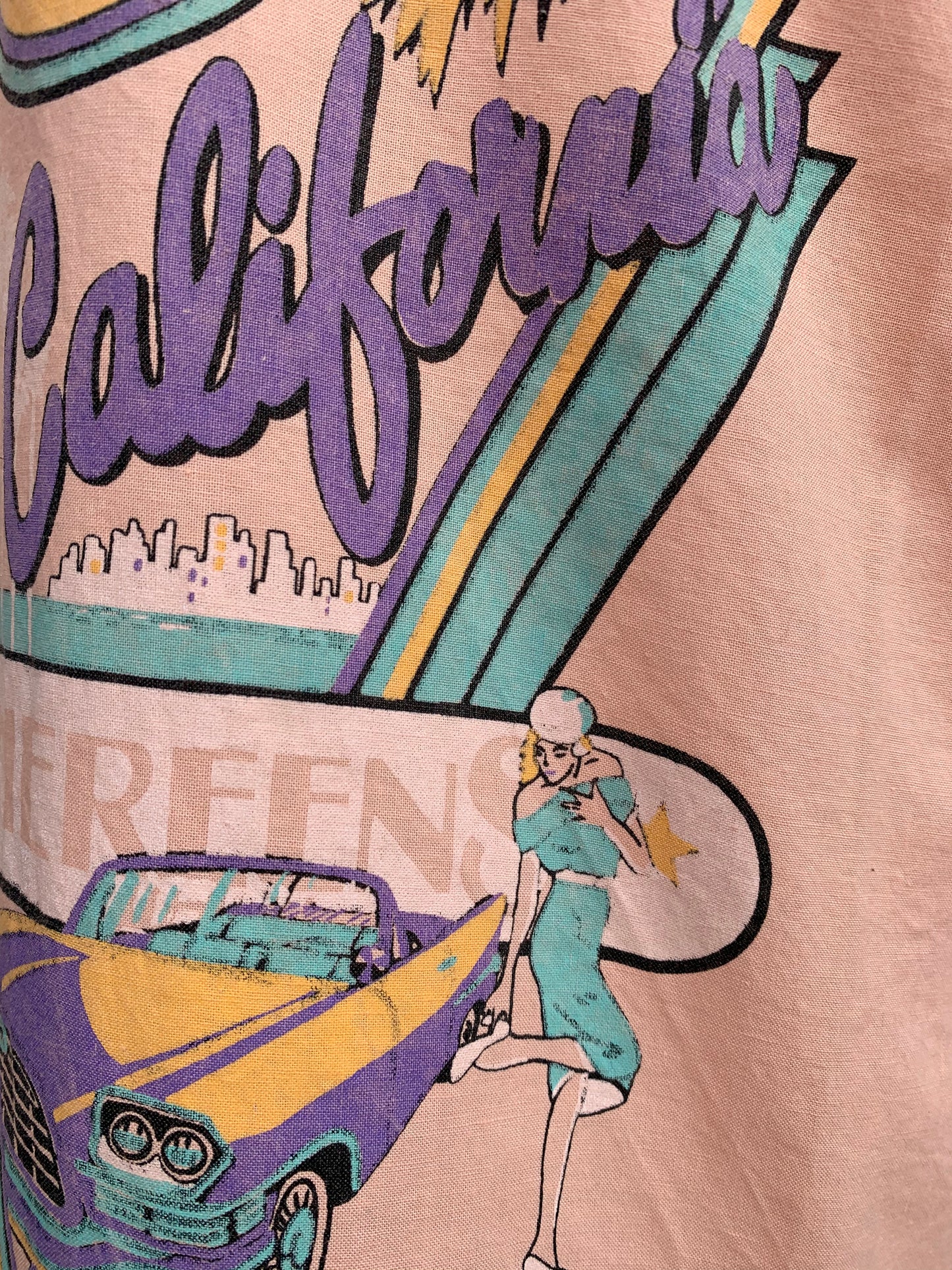 80s California peach T-shirt   Medium