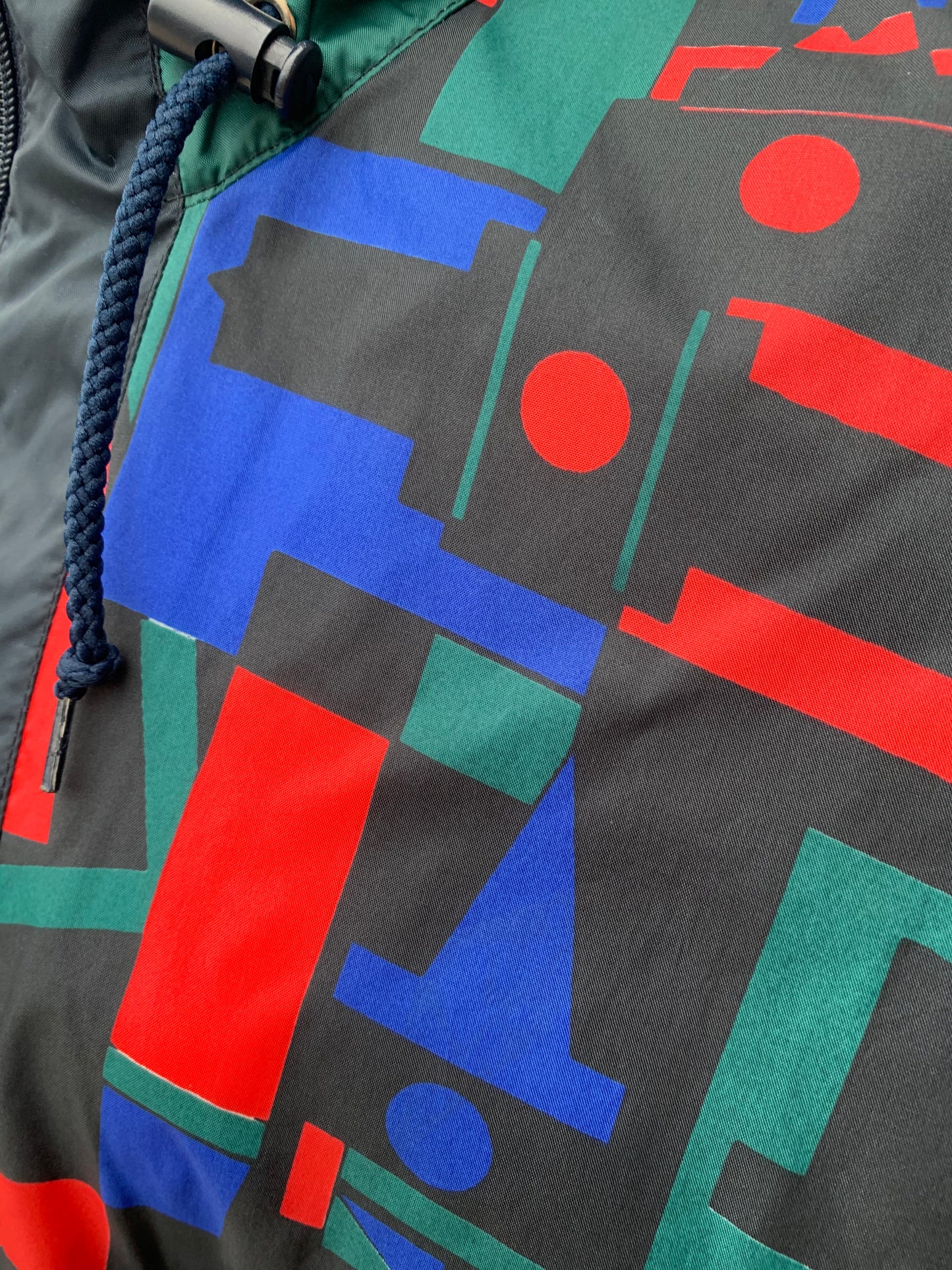 80s abstract rain jacket   Large