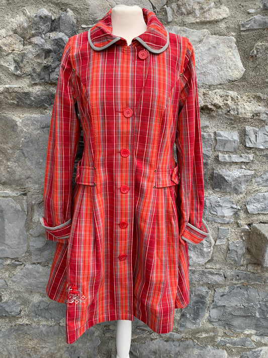 Red check coat  uk 10-12