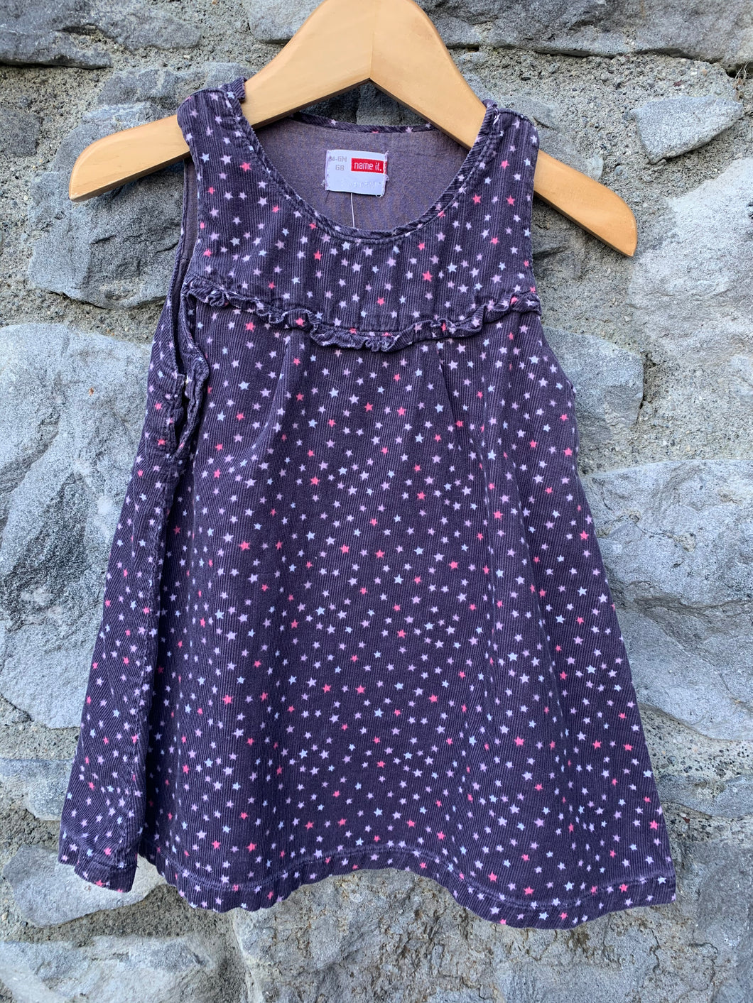 Purple cord dress  4-6m (62-68cm)