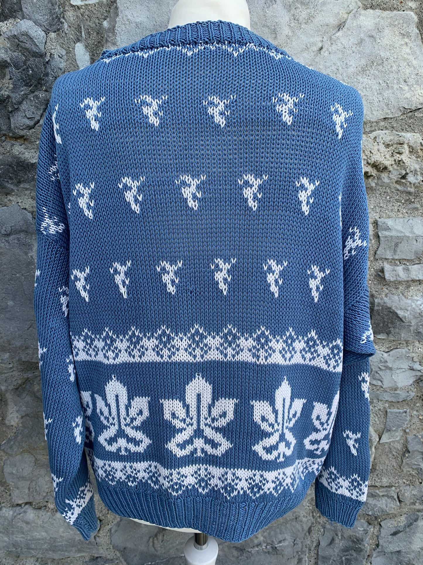 90s blue jumper   uk 14-16