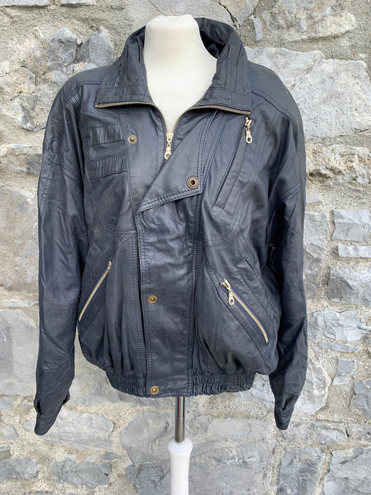 Fox&Model navy leather jacket  Large