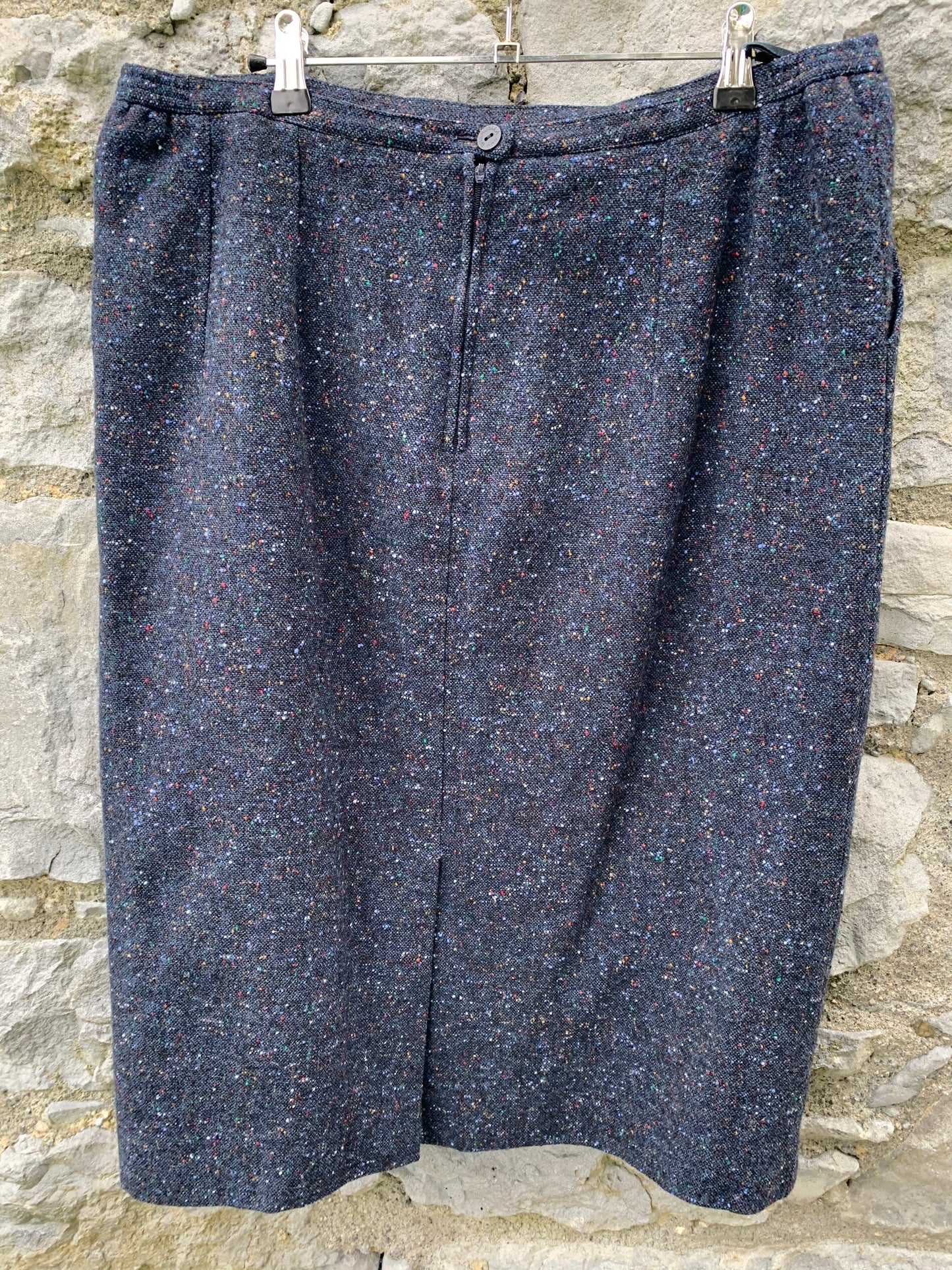 Tweed blue skirt    uk 14-16