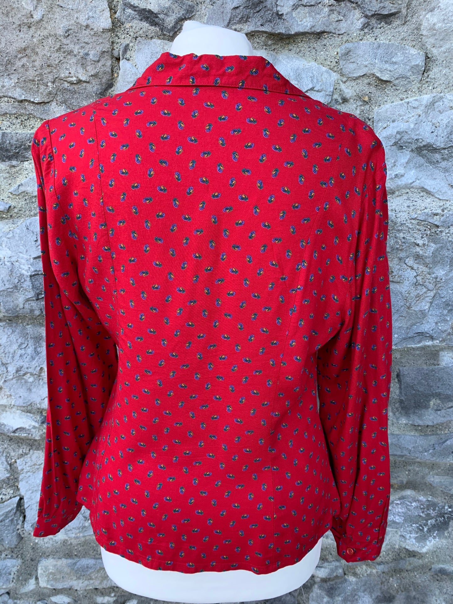 80s light red shirt   uk 10