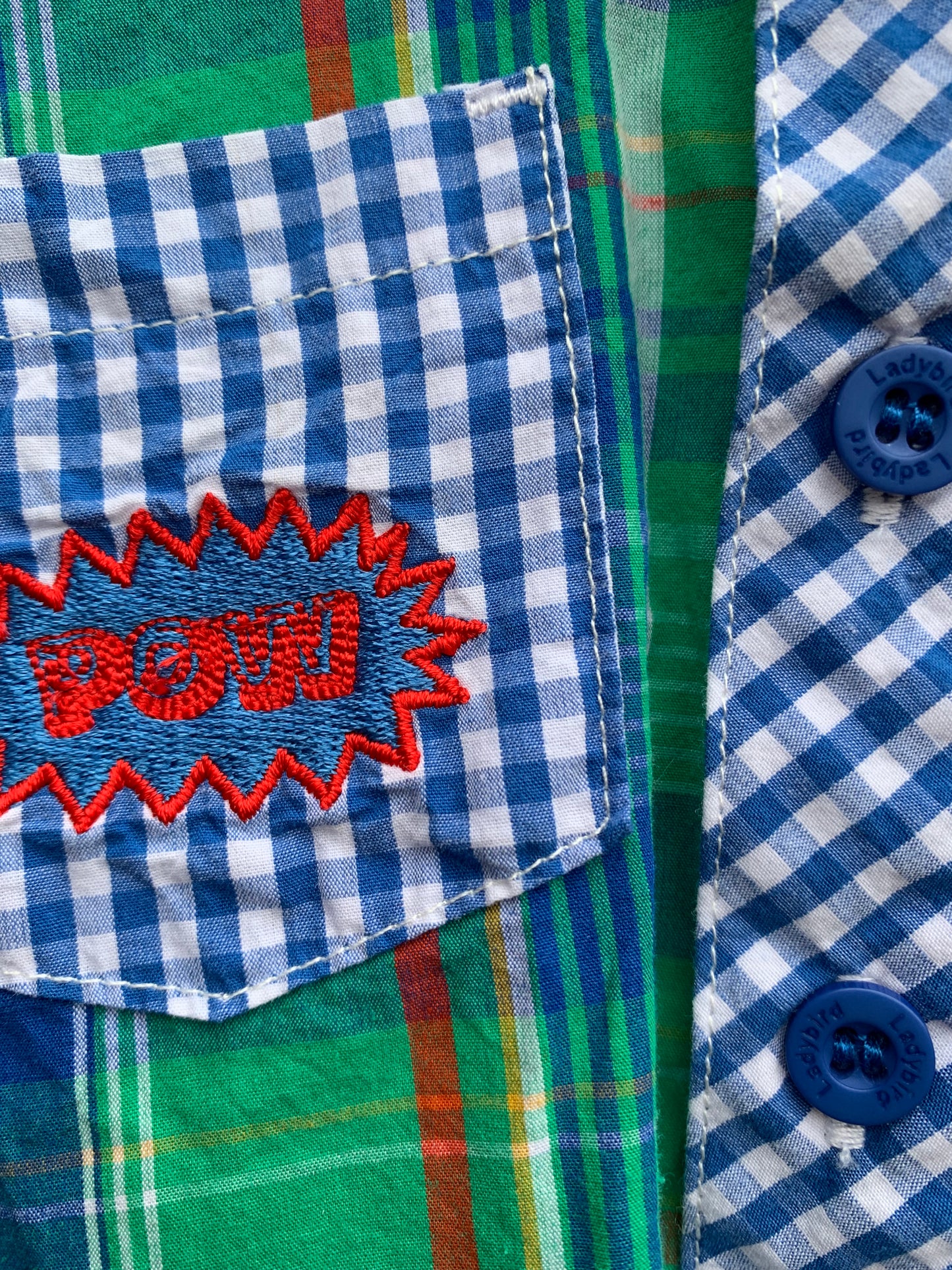 Blue check shirt  9-12m (74-80cm)