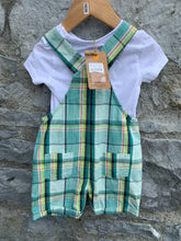 Load image into Gallery viewer, Dungarees and vest set   6-9m (68-74cm)
