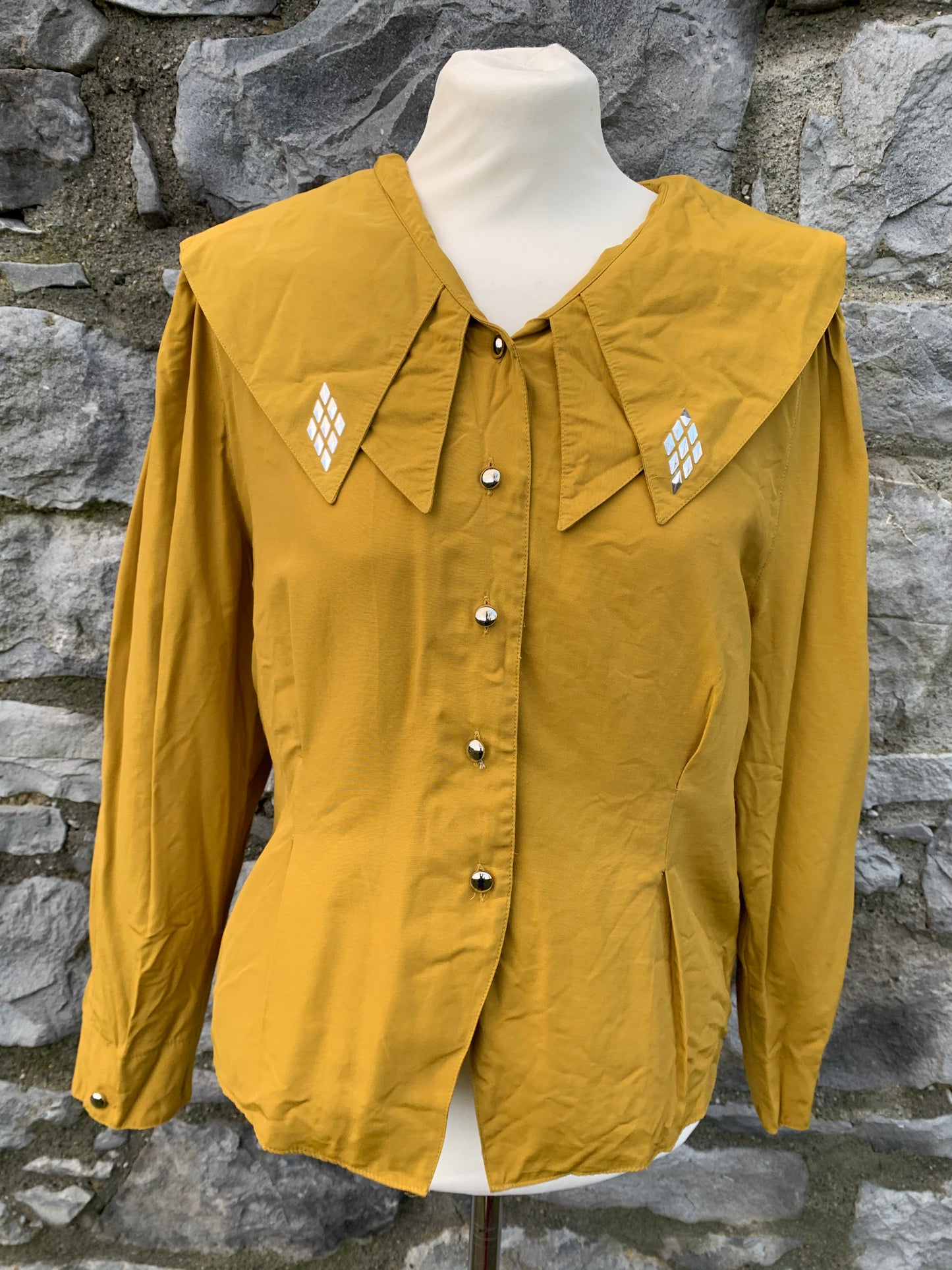 Yessica mustard shirt with double collar  uk 12