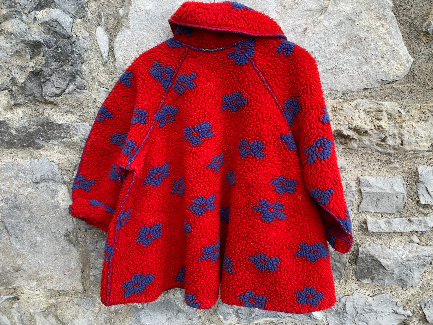 Red teddy bear coat  3-4y (98-104cm)