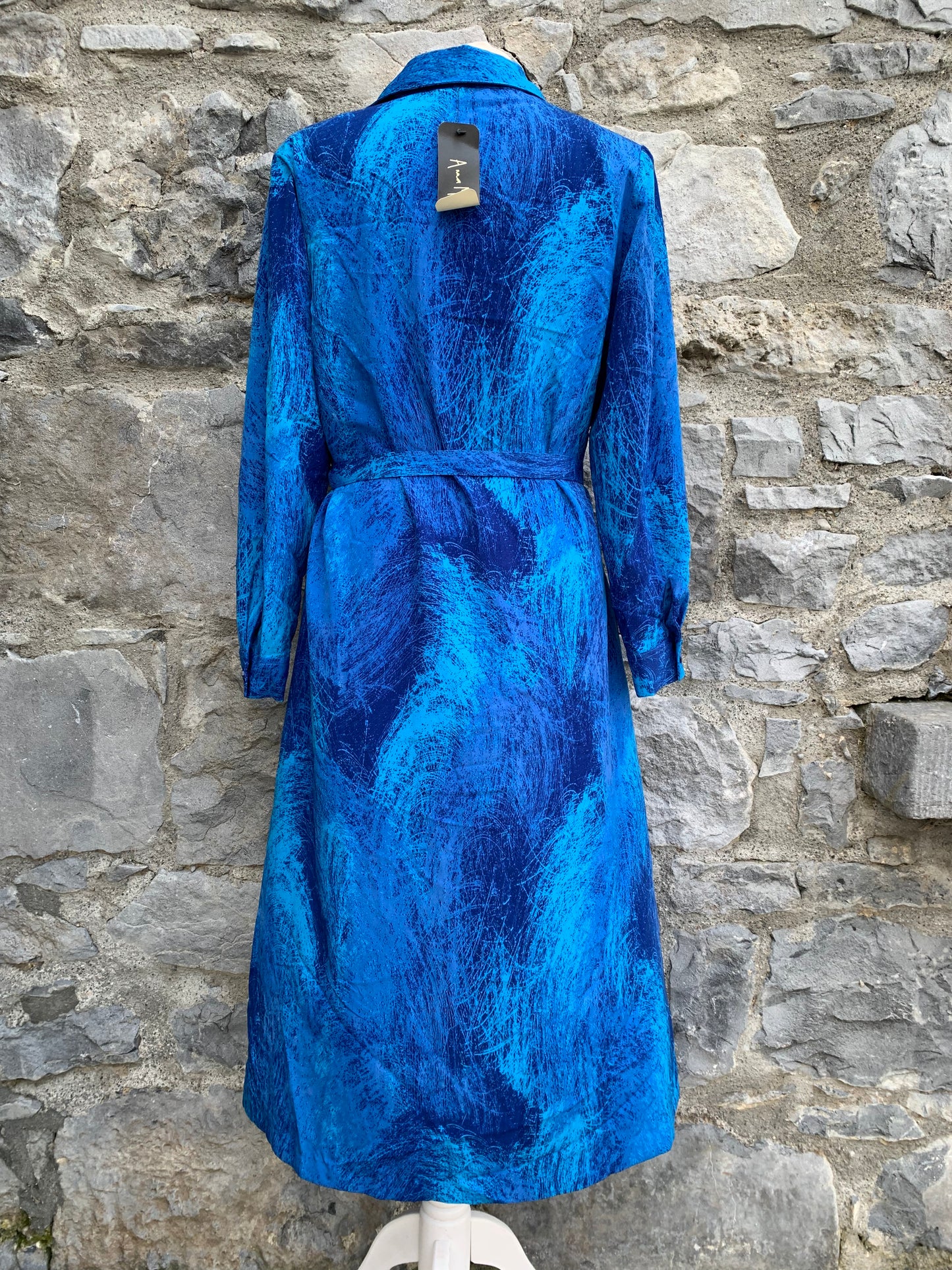 Anna Maxwell 90s blue dress  uk 12