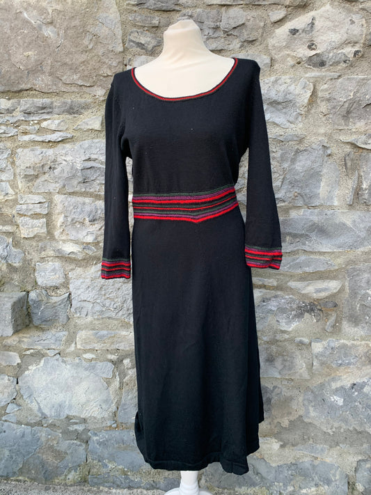 Black dress with rainbow waist  uk 12-14